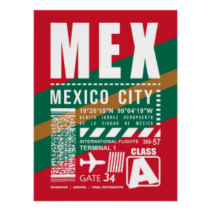 Póster Aeroporto da Cidade do México MEX