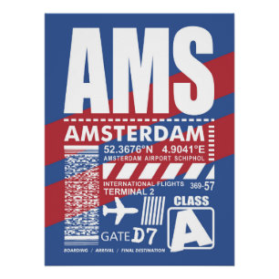 Póster Aeroporto de Amesterdã