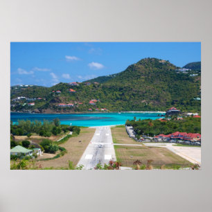 Póster Aeroporto de Barthélemy do santo (St Barts)