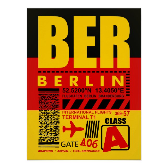 Póster Aeroporto de Berlim BER (Frente)