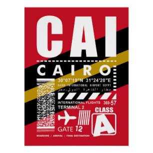 Póster Aeroporto de Cairo da CAI