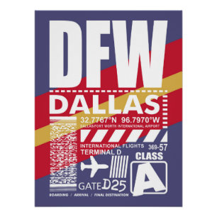 Póster Aeroporto de DFW Dallas