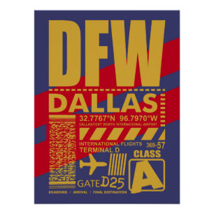 Póster Aeroporto de DFW Dallas