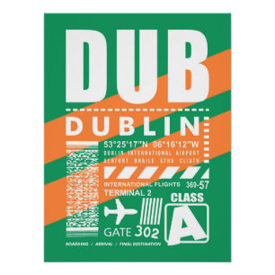 Póster Aeroporto de Dublin DUB