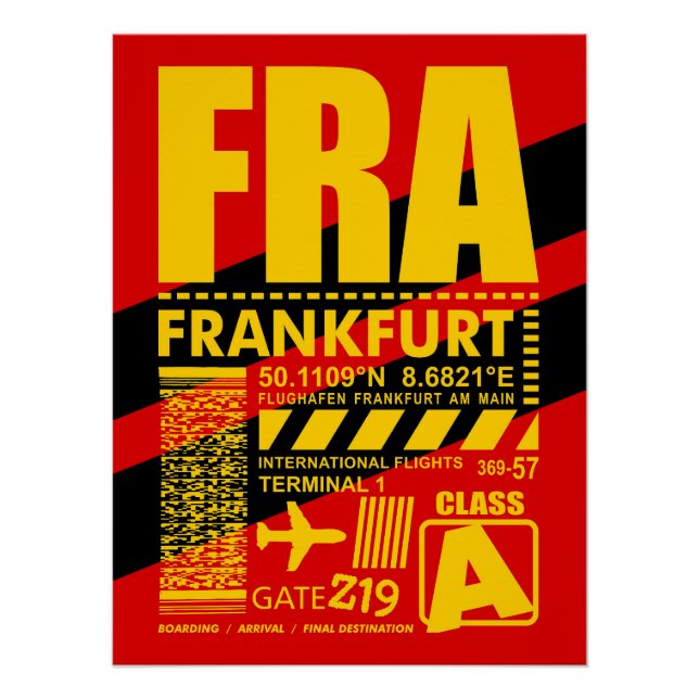 Póster Aeroporto de Frankfurt (Frente)