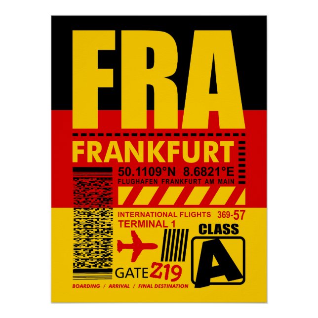 Póster Aeroporto de Frankfurt (Frente)