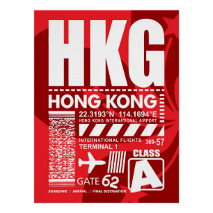 Póster Aeroporto de Hong Kong