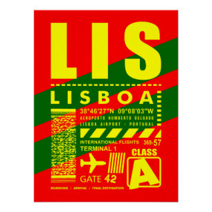 Póster Aeroporto de Lisboa LIS