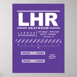 Poster Aeroporto de Londres Heathrow LHR