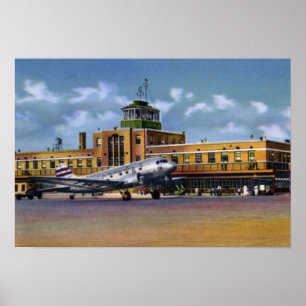 Póster Aeroporto do Municipal de Kansas City Missouri
