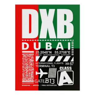 Póster Aeroporto DXB Dubai
