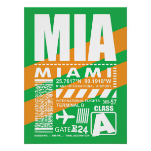 Póster Aeroporto MIA Miami