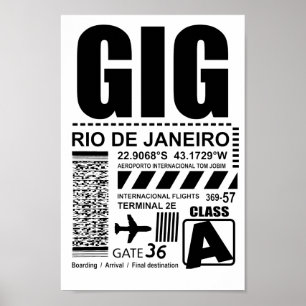 Poster Aeroporto Rio de Janeiro GIG