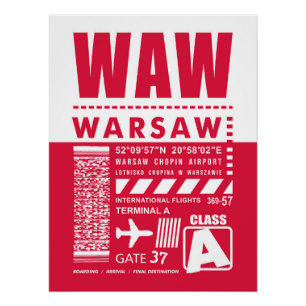Póster Aeroporto WAW Varsóvia