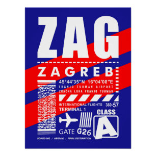 Póster Aeroporto ZAG Zagreb