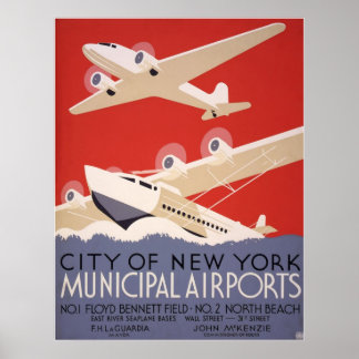 Póster aeroportos Nova Iorque