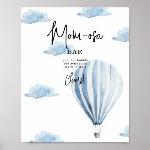 Poster Aeróstato Azul - barra da mamãe