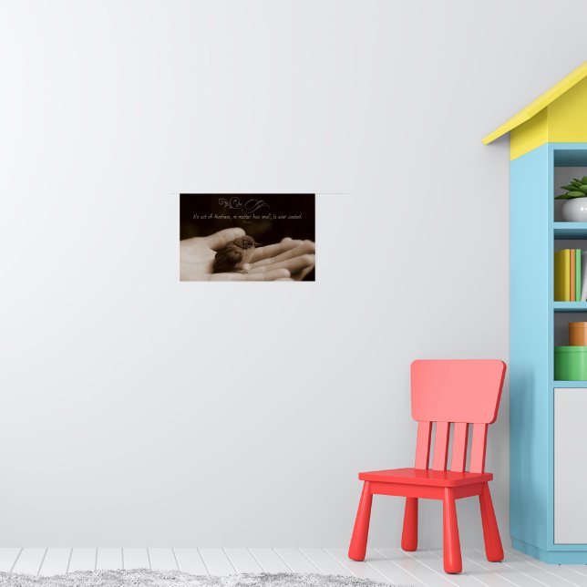 Poster Aesop Inspirational Cote "Ato de gentileza" (Berçário 1)