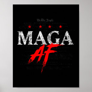 Poster Af Shirt Trump 2024 Republicano Retira A América