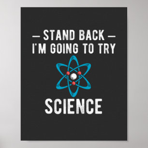 Poster Afastem-se. Vou Tentar Ciência.