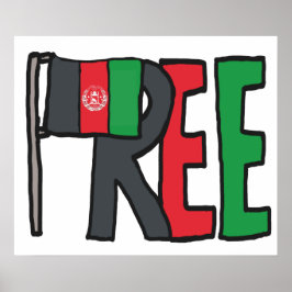 Poster Afeganistão livre