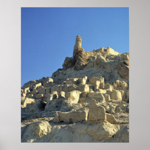 Póster Afeganistão, Vale Bamian. A legenda diz que