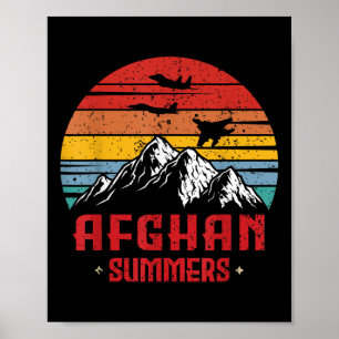 Poster Afegão Verões Veteranos Camisa Engraçada Vet Afega