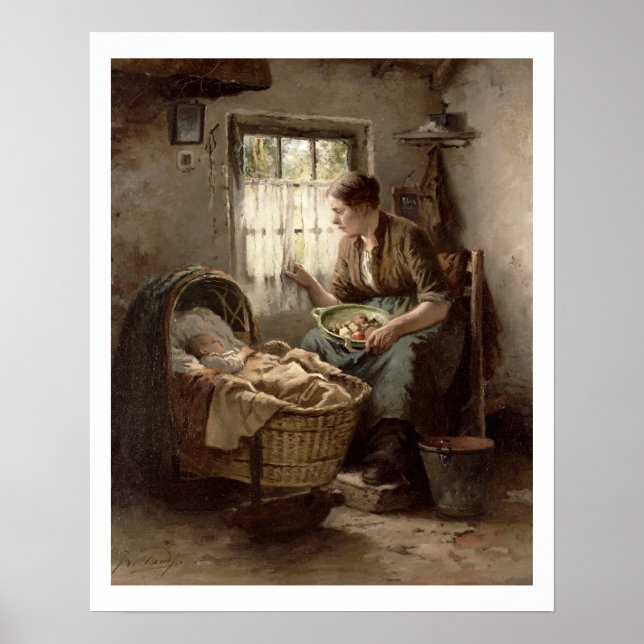 Póster Afetação materna (óleo na canvas) (Frente)