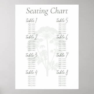 Poster AFETO | Cartaz de Plano de Assentos de Casamento