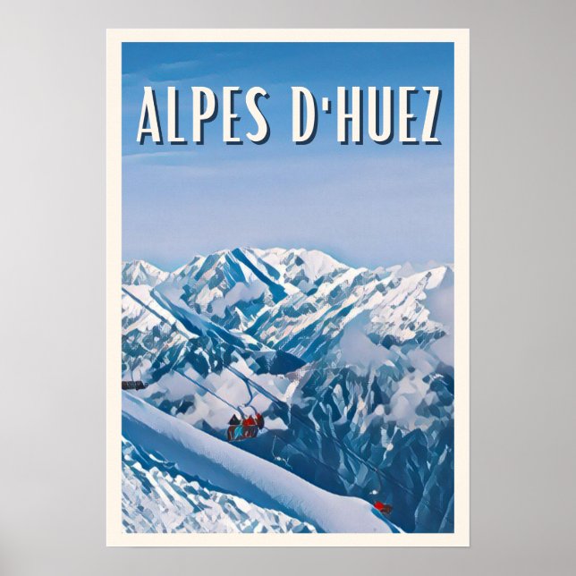 Poster Affiche Alpe d'Huez Station de ski (Frente)