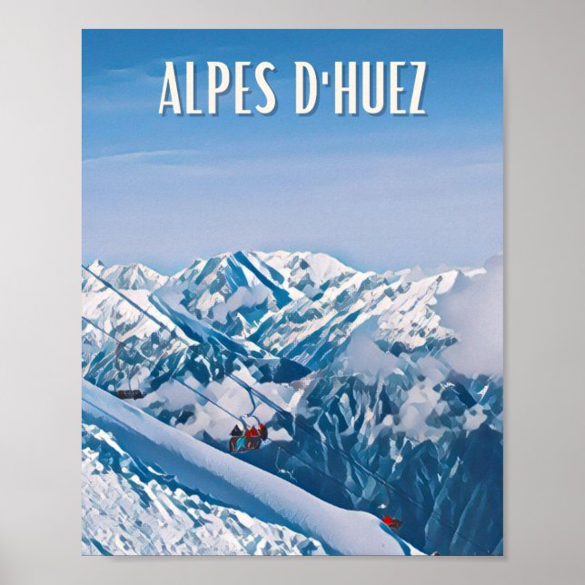 Poster Affiche Alpe d'Huez Station de ski (Frente)