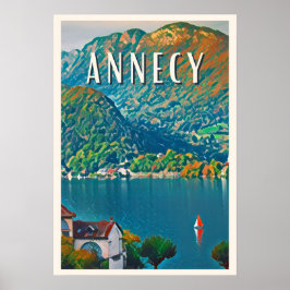Poster Affiche Annecy Photo Vintage