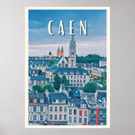 Poster Affiche Caen Photo Vintage