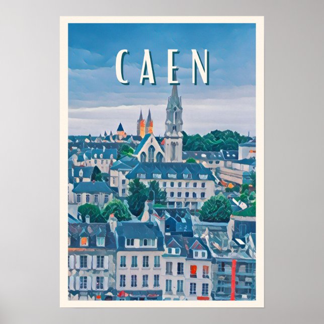 Poster Affiche Caen Photo Vintage (Frente)