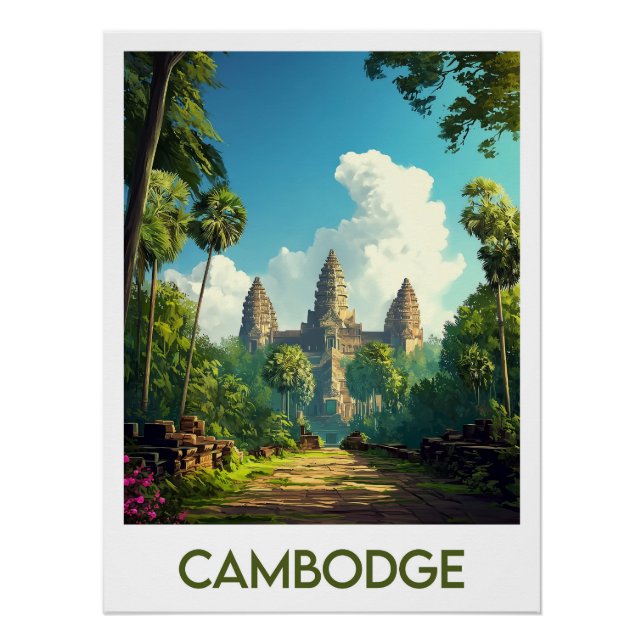Póster Affiche Cambodge (Frente)