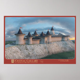 Poster Affiche CHÂTEAU-GAILLARD - Côté plateau calcaire