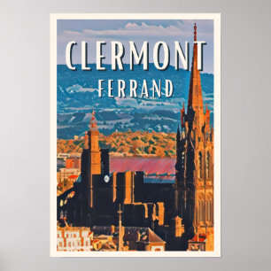 Poster Affiche Clermont-Ferrand Photo Vintage