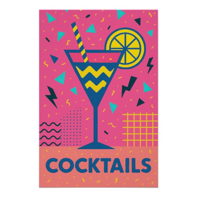 Póster Affiche Cocktails - Pop (Frente)