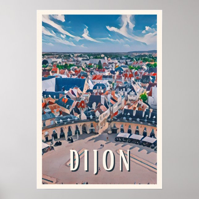 Poster Affiche Dijon Photo Vintage (Frente)