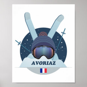 Poster Affiche Estação Avoriaz de ski