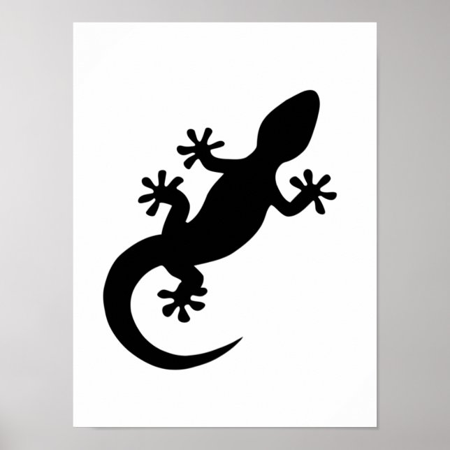 Poster Affiche gecko noir (Frente)