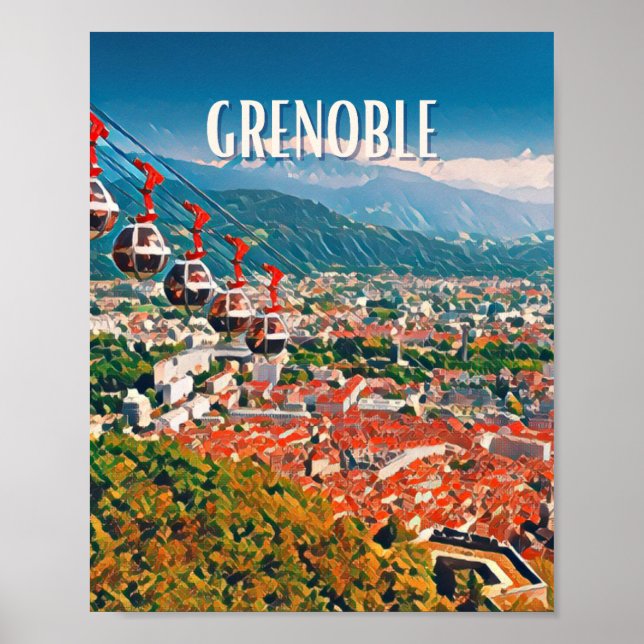 Poster Affiche Grenoble Photo Vintage (Frente)
