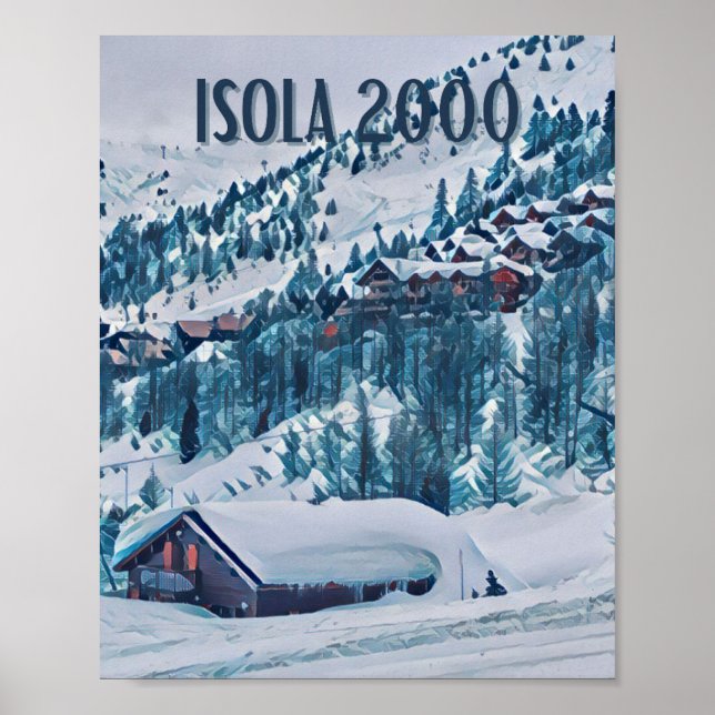 Poster Affiche Isola 2000 Estação de ski (Frente)