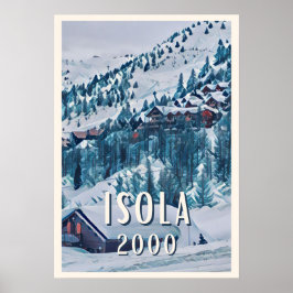 Poster Affiche Isola 2000 Estação de ski