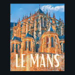 Poster Affiche Le Mans Photo Vintage<br><div class="desc">Le Mans est une commune faisant partie des grandes villes du Grand Ouest français,  située dans la région des Pays de la Loire et le département de la Sarthe dont elle est la préfecture. La ville se trouve à la confluence des rivières de la Sarthe et de l'Huisne.</div>