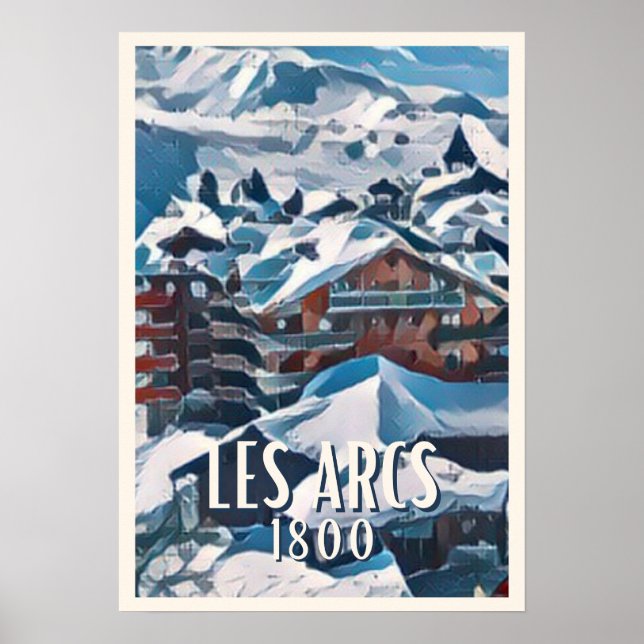 Poster Affiche Les Arcs 1800 Station de ski (Frente)