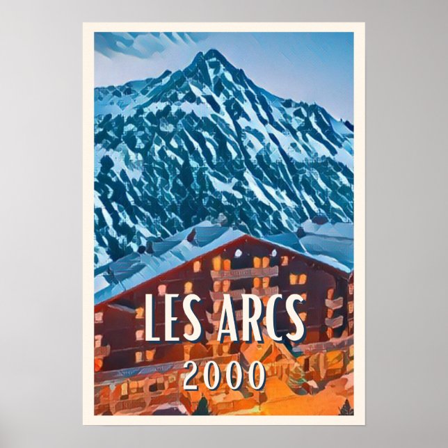 Poster Affiche Les Arcs 2000 Station de ski (Frente)