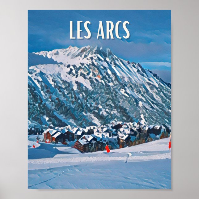Poster Affiche Les Arcs Station de ski (Frente)