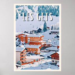 Poster Affiche Les Gets Station de ski