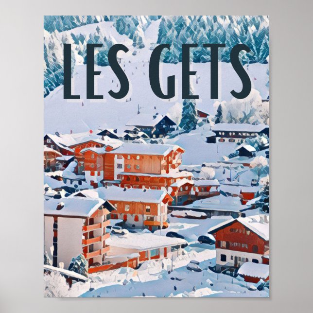 Poster Affiche Les Gets Station de ski (Frente)